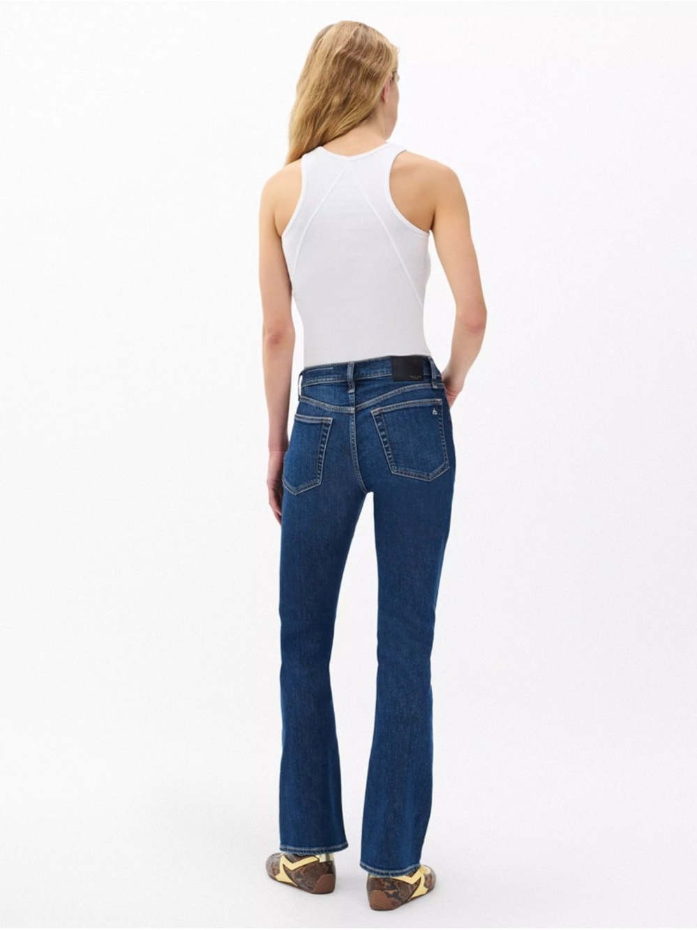 Rag & Bone The Peyton Mid Rise Bootcut Jeans Dark Wash Stretch Denim NWT Size 24 - Picture 2 of 9